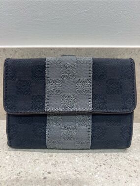 Loewe Denim Anagram Compact Wallet